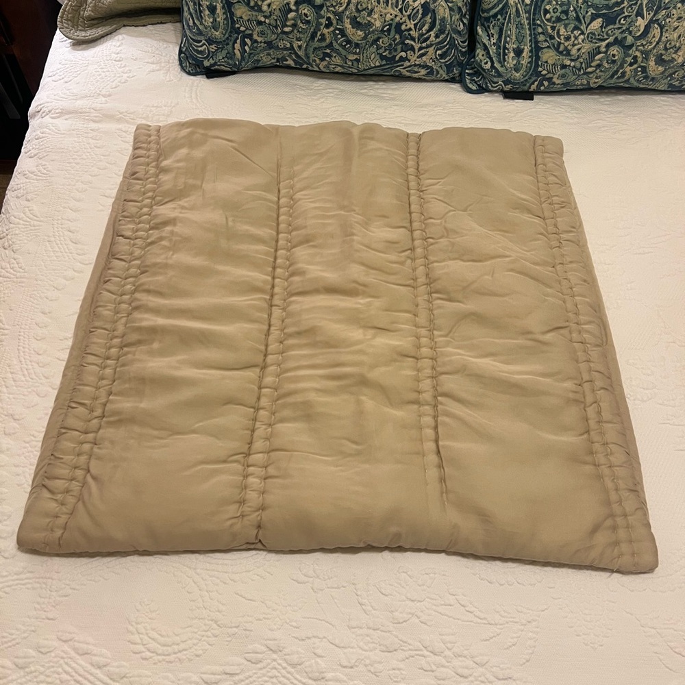 2 West Elm Neutral Quilted Tan Sham